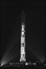 Saturn V Projection onto the Washington Monument, Robert Mills, Washington, DC